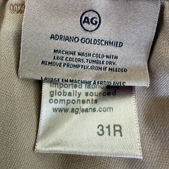 🌅 EUC: AG Adriano Goldschmied Wanderer Shorts 31R Sulfur Dune Rose Slim Trouser - Picture 3 of 13